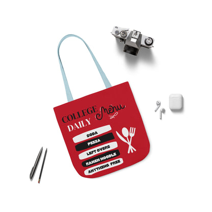 Funny Student Red Canvas Tote Bag
