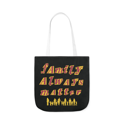 Canvas Tote Bag, Black Family Tic Tac Toe Design