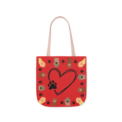 Red Cat theme Canvas Tote Bag