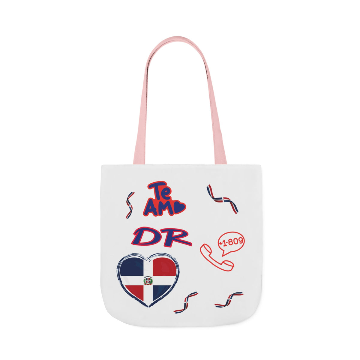 Personalized D.O.B & intinial,Dominican Republic Heart Canvas Tote —