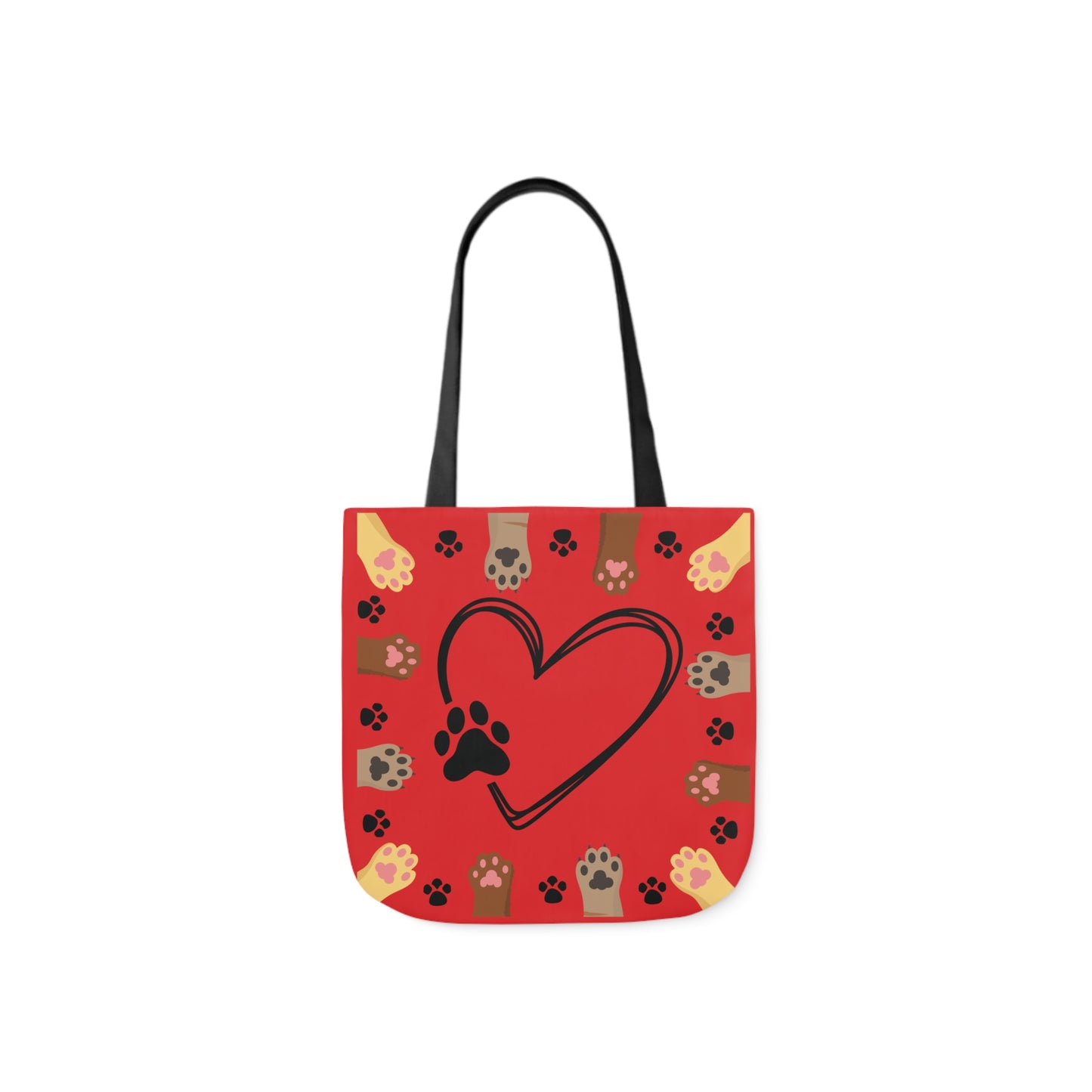 Red Cat theme Canvas Tote Bag