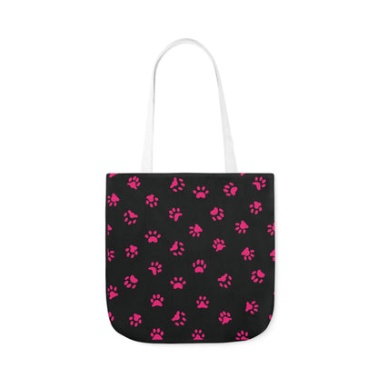 Black Personalized Cat Canvas Tote Bag