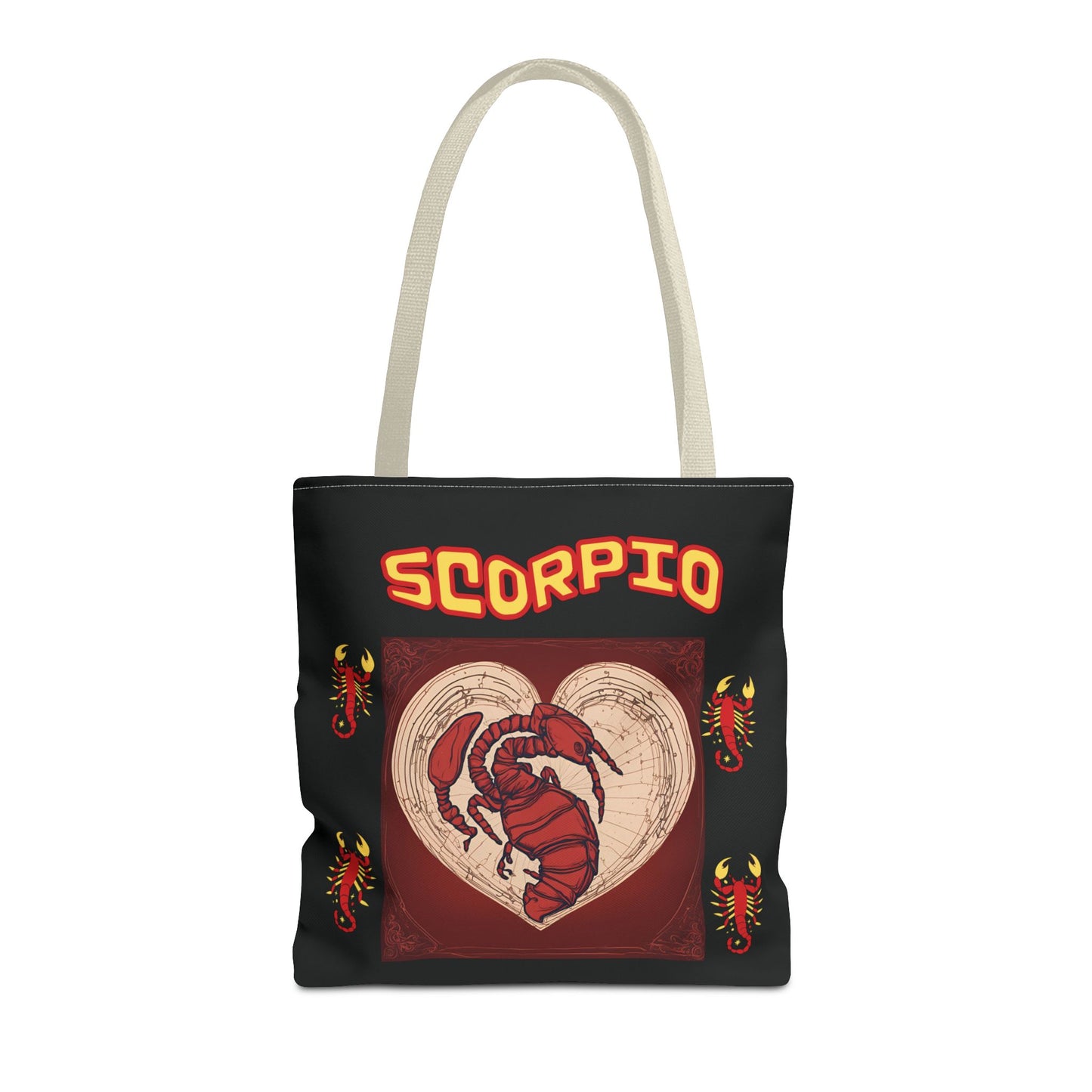 Black Zodiac Scorpio Tote Bag