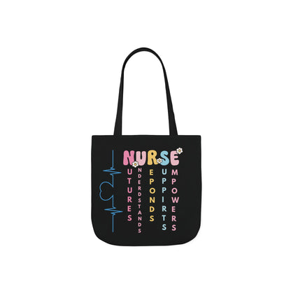 Personalized Nurse Initial Canvas Tote Bag — Custom Initial & Year Started as Nurse