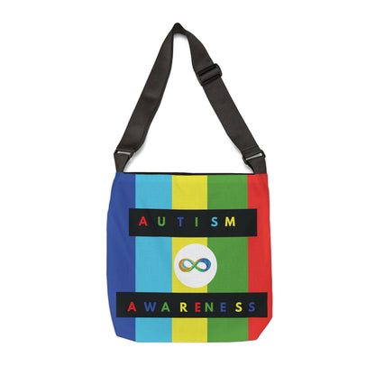 Personalized Initial Autism Awareness Adjustable Tote Bag