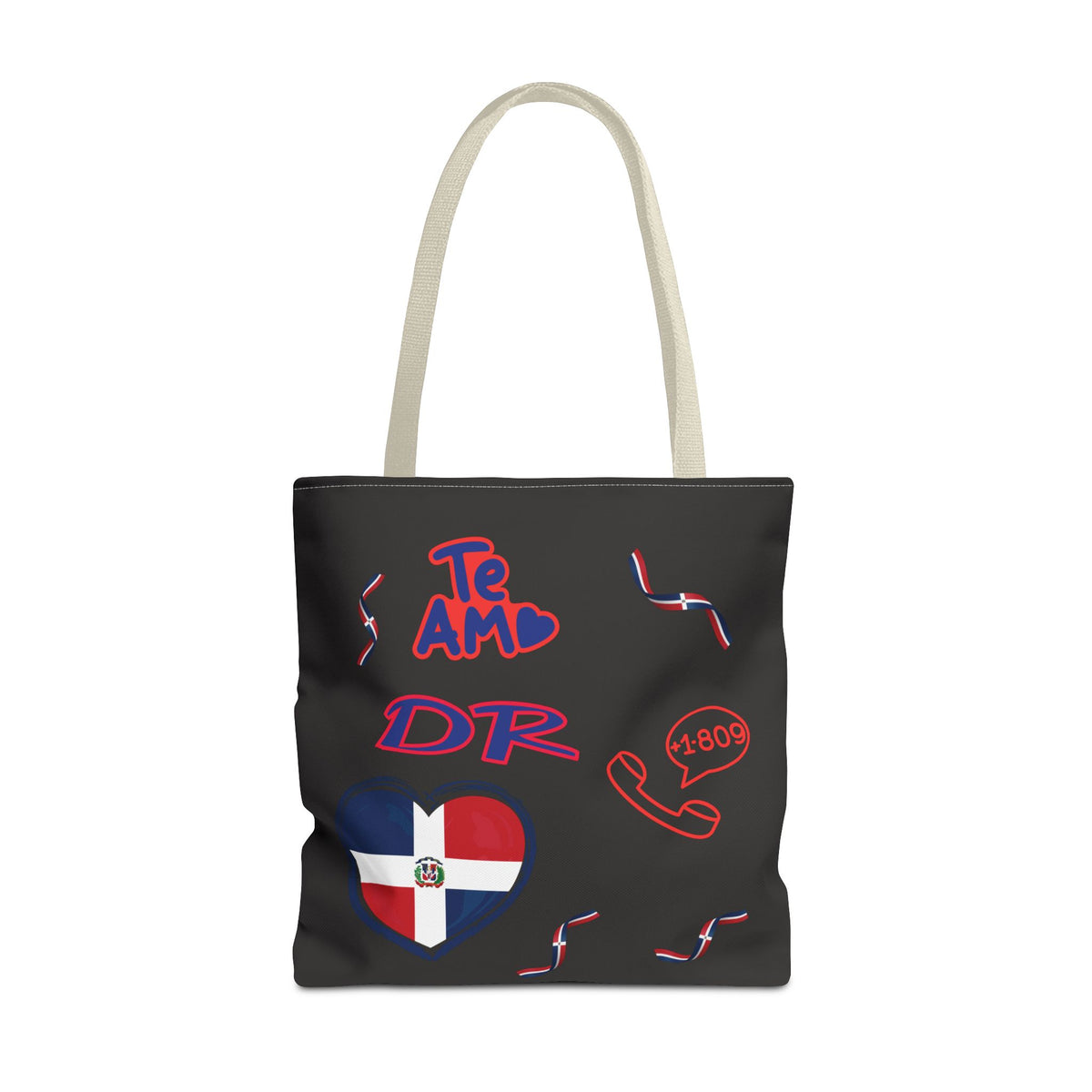 Personalized Initials & D.O.B Dominican Republic CanvasTote Bag