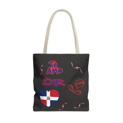Personalized Initials & D.O.B Dominican Republic CanvasTote Bag