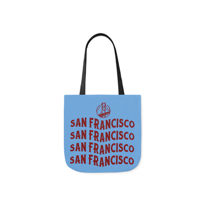 Canvas Tote Bag, San Francisco Light Blue