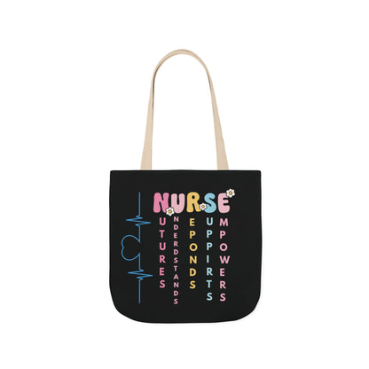 Personalized Nurse Initial Canvas Tote Bag — Custom Initial & Year Started as Nurse
