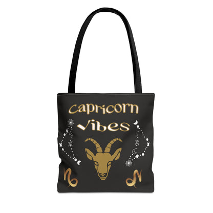 Capricorn Vibes Tote Bag — Zodiac Birthday Gift (December 22–January 19)