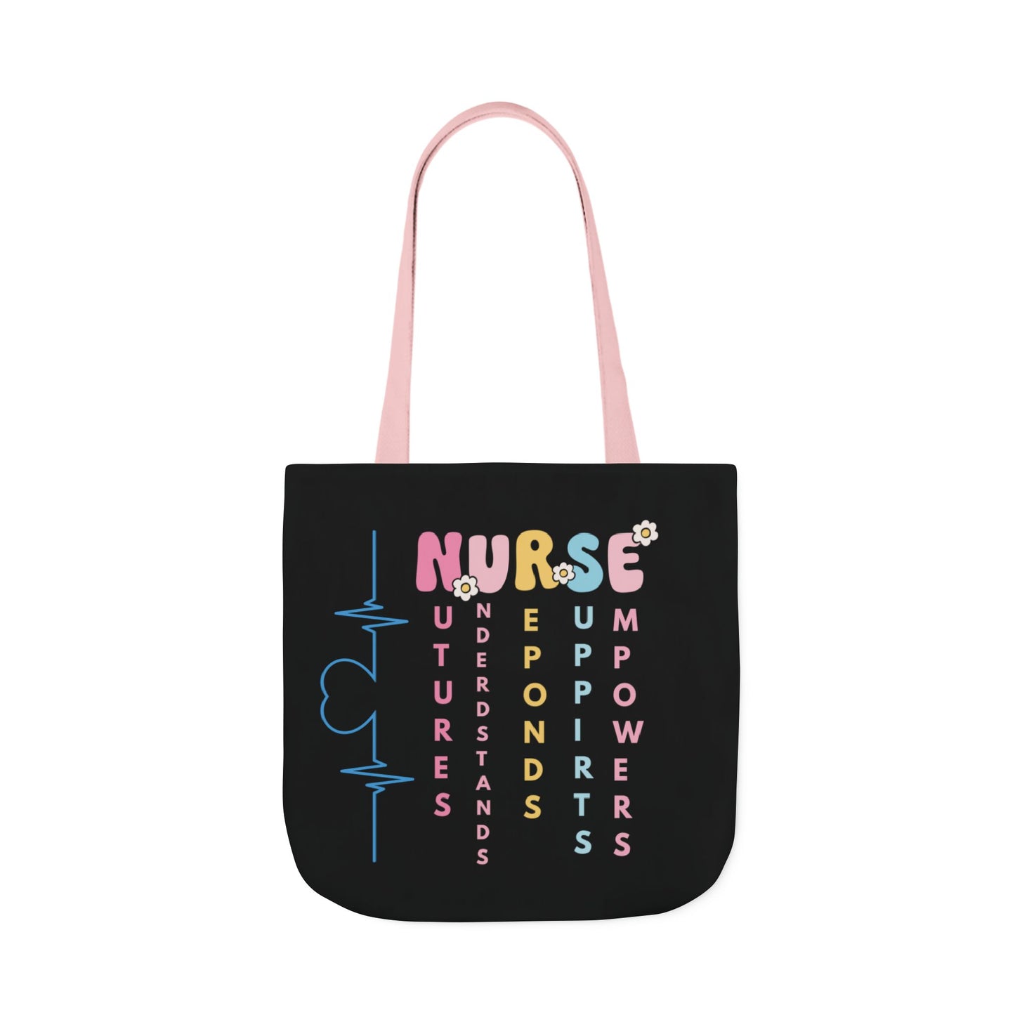 Personalized Nurse Initial Canvas Tote Bag — Custom Initial & Year Started as Nurse