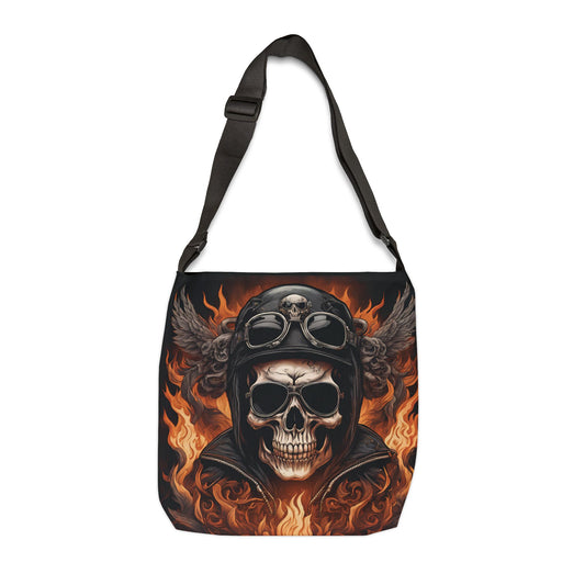 Black Adjustable Skull Tote Bag