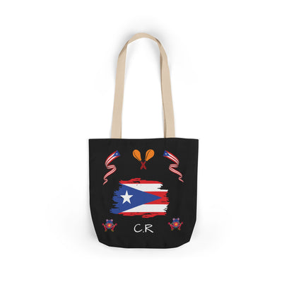 Puerto Rico Pride Canvas Tote Bag — Personalized with initial and D.O.D