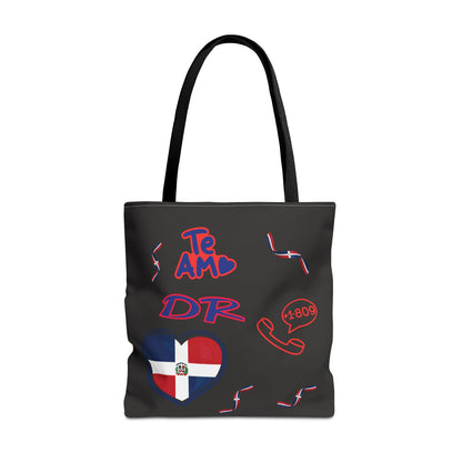 Personalized Initials & D.O.B Dominican Republic CanvasTote Bag