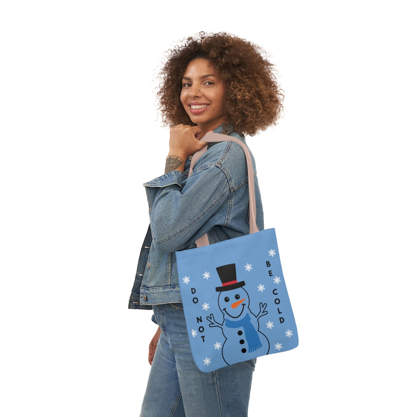 Blue Snowman Tote Bag