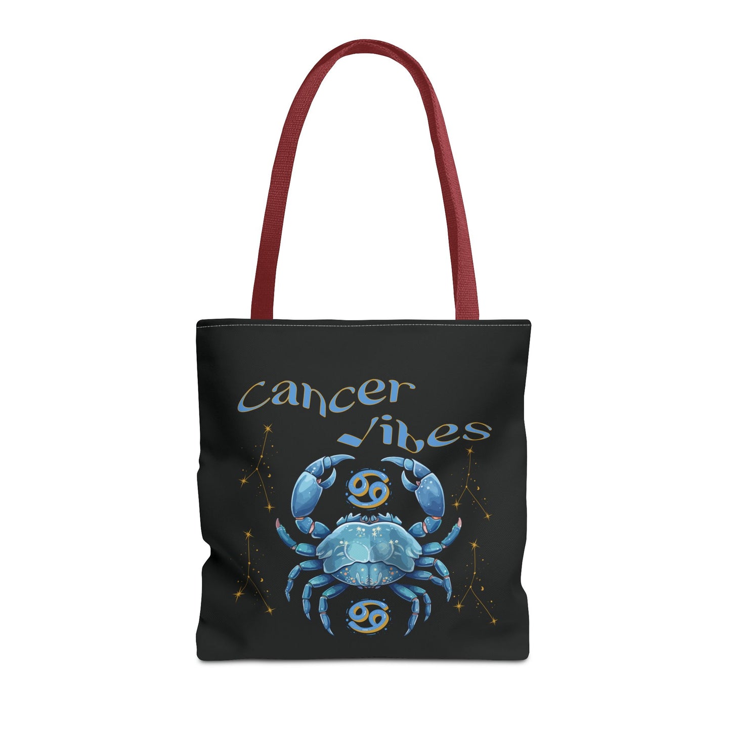 Black Zodiac Cancer Tote Bag