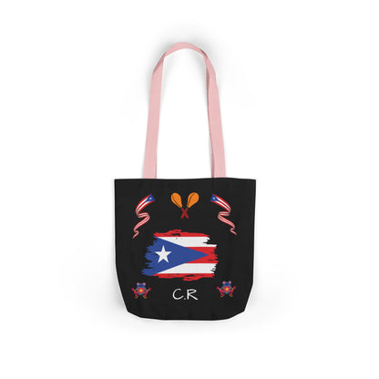 Puerto Rico Pride Canvas Tote Bag — Personalized with initial and D.O.D