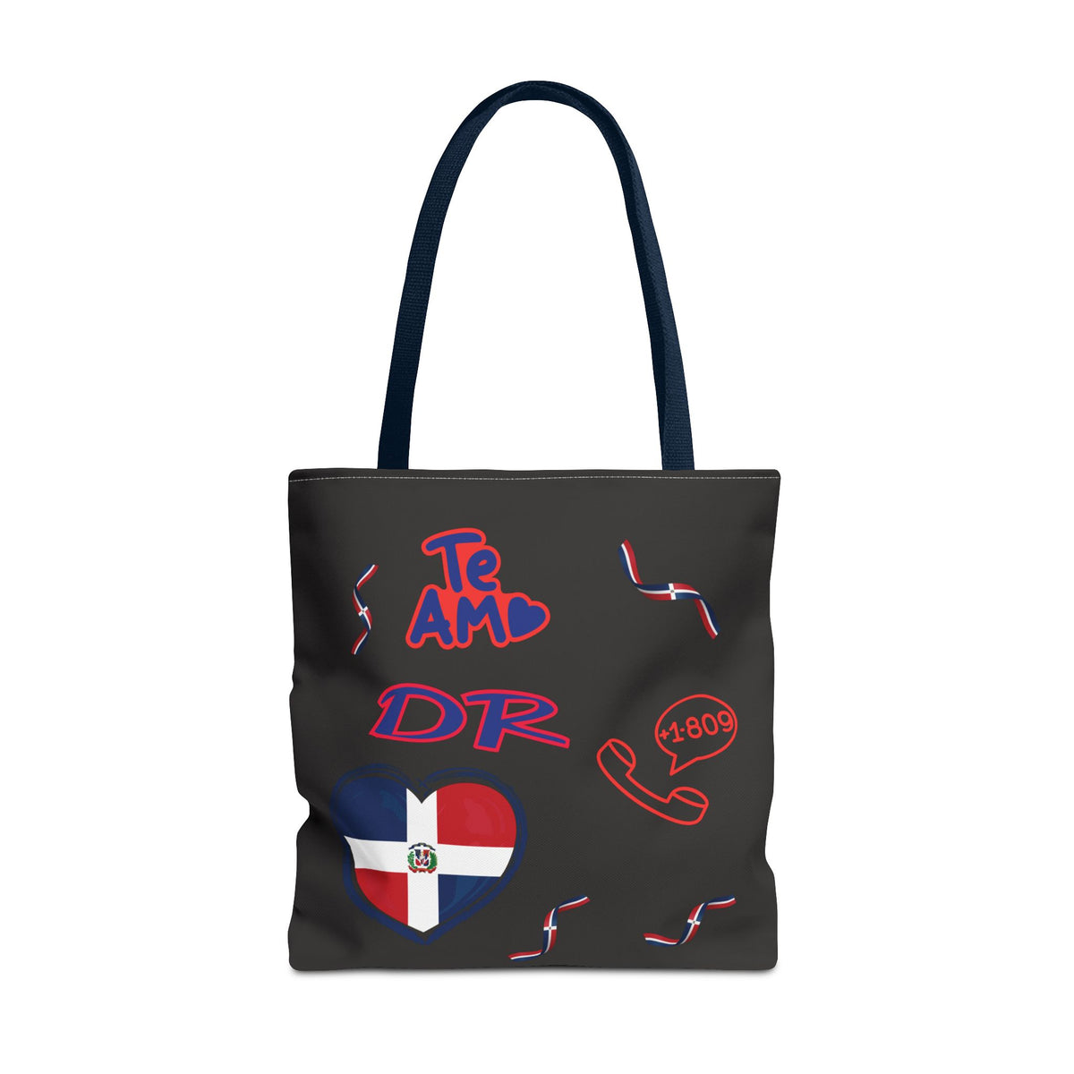 Personalized Initials & D.O.B Dominican Republic CanvasTote Bag