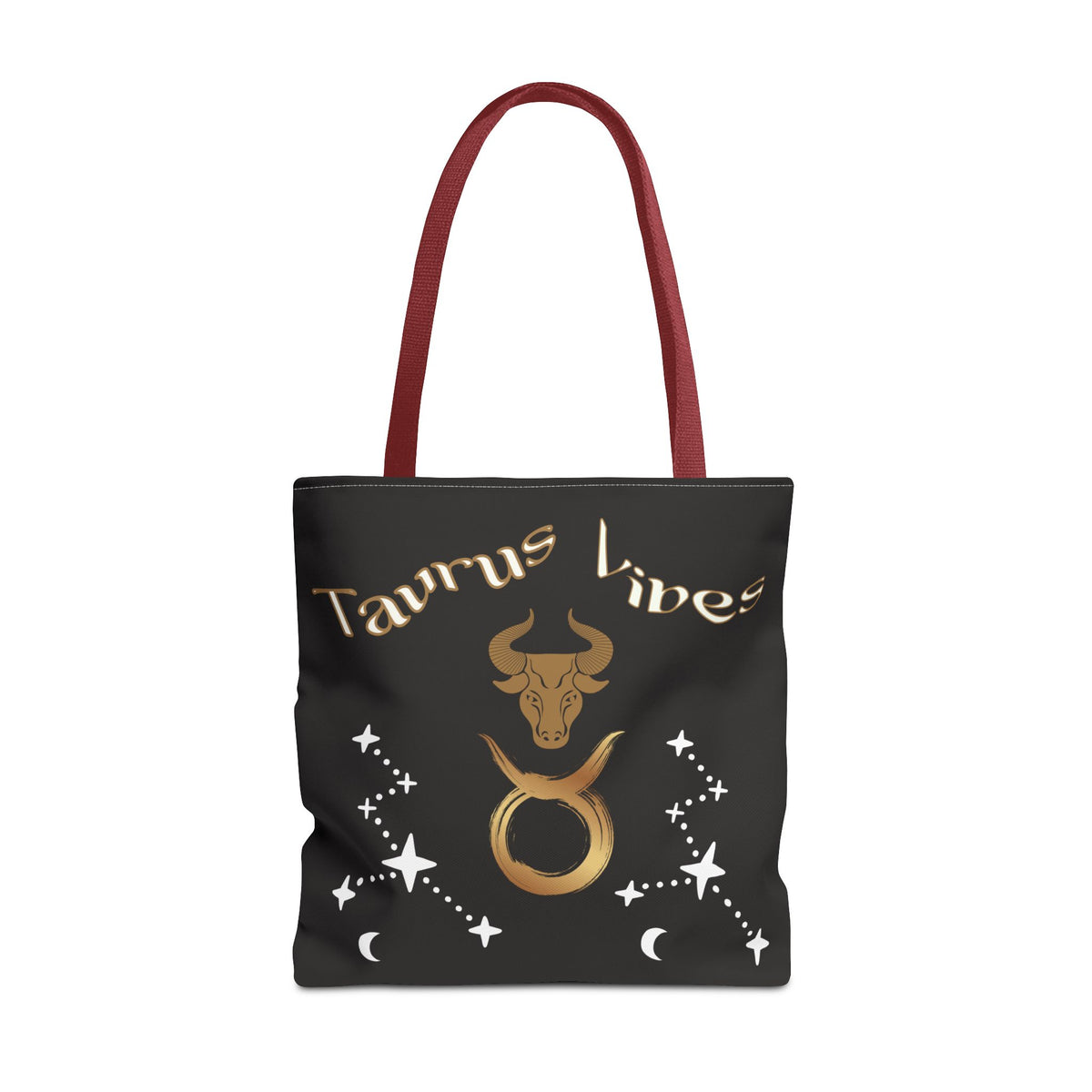 Personalized Taurus Vibes' Zodiac Canvas Tote Bag with Birth Year & Initials