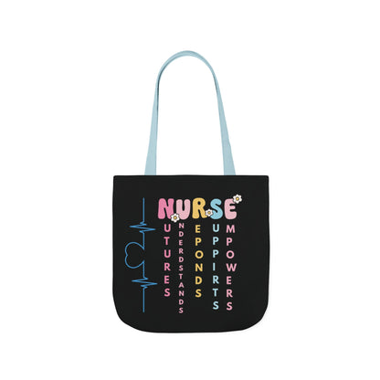 Personalized Nurse Initial Canvas Tote Bag — Custom Initial & Year Started as Nurse