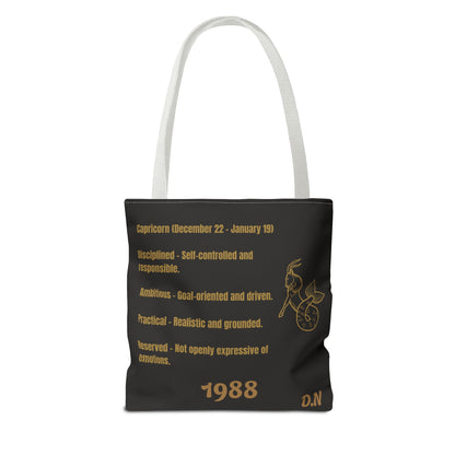Capricorn Vibes Tote Bag — Zodiac Birthday Gift (December 22–January 19)