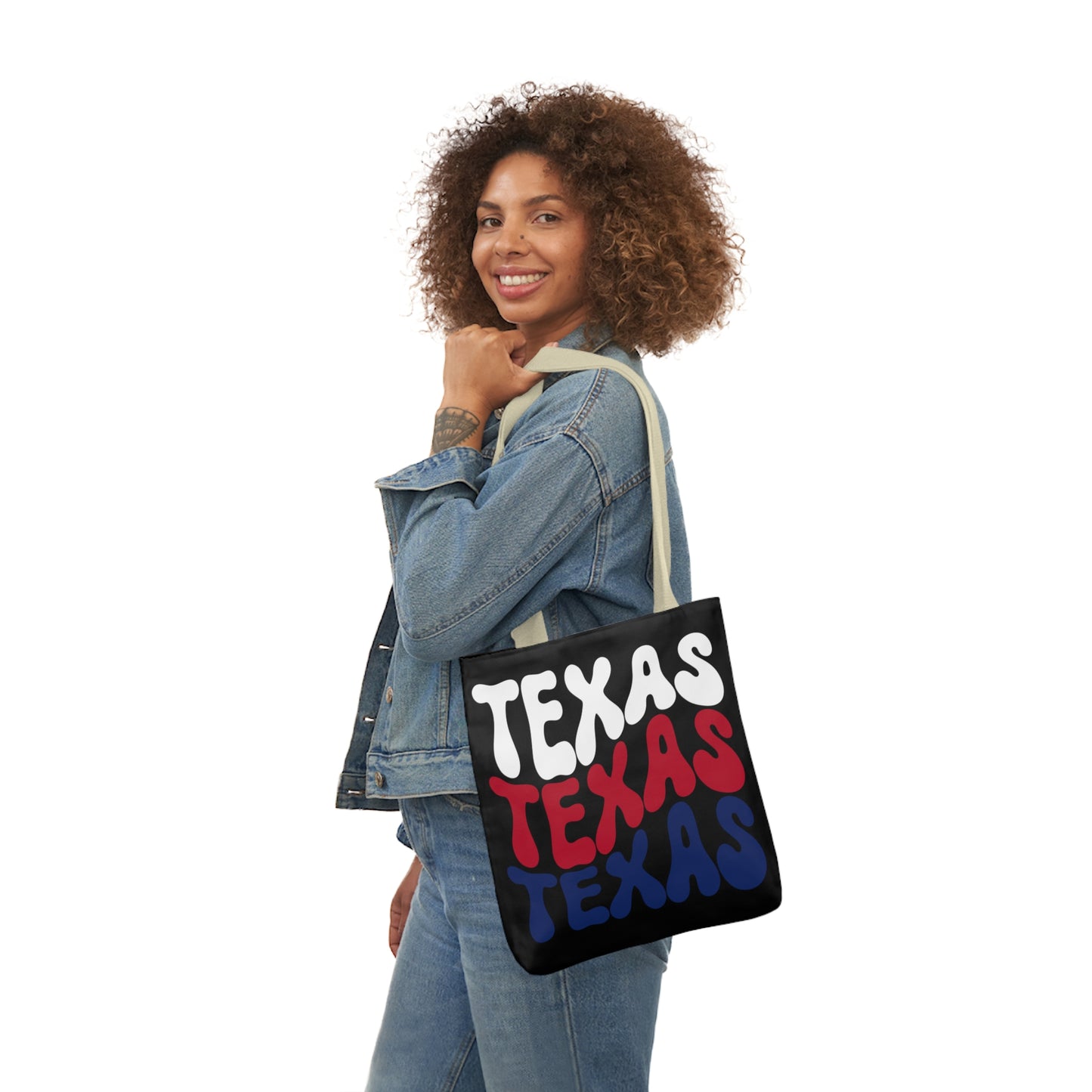 Texas Canvas Tote Bag, 5-Color Straps