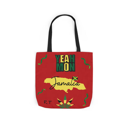 Personalized D.O.B & Initial Jamaica Theme Canvas Tote Bag