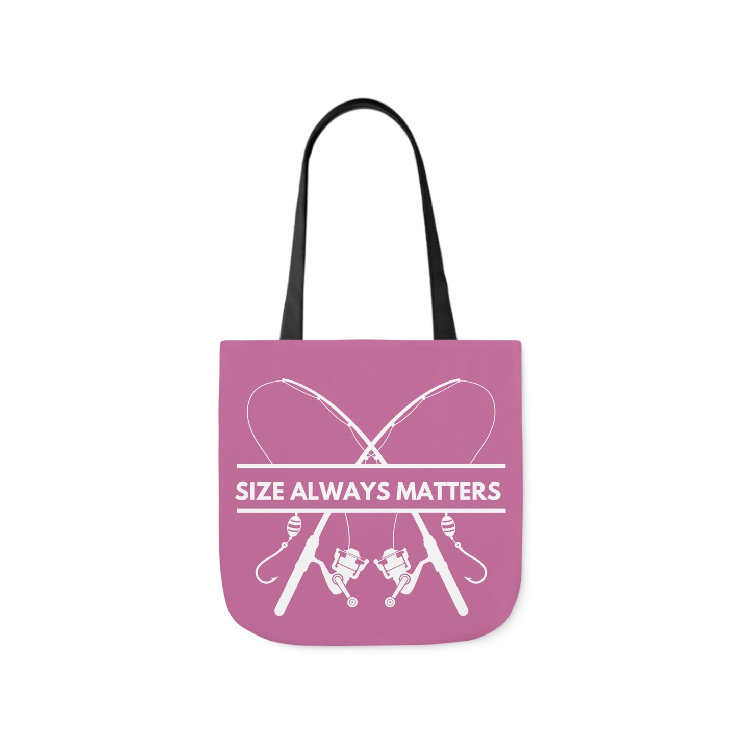 Fishing Canvas Pink Tote Bag