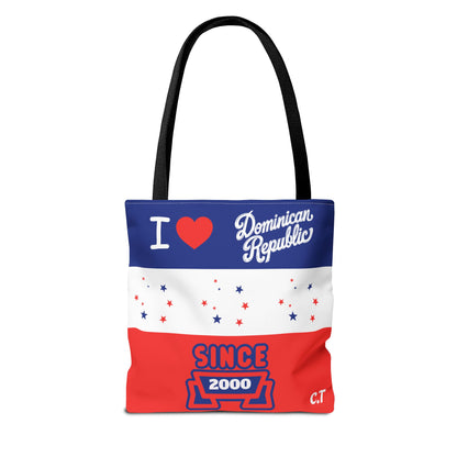 Personalized Initials & D.O.B Dominican Republic CanvasTote Bag