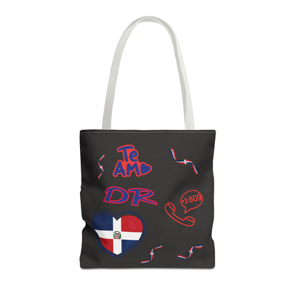 Personalized Initials & D.O.B Dominican Republic CanvasTote Bag