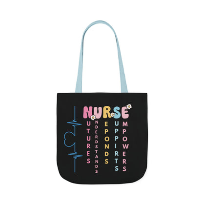 Personalized Nurse Initial Canvas Tote Bag — Custom Initial & Year Started as Nurse
