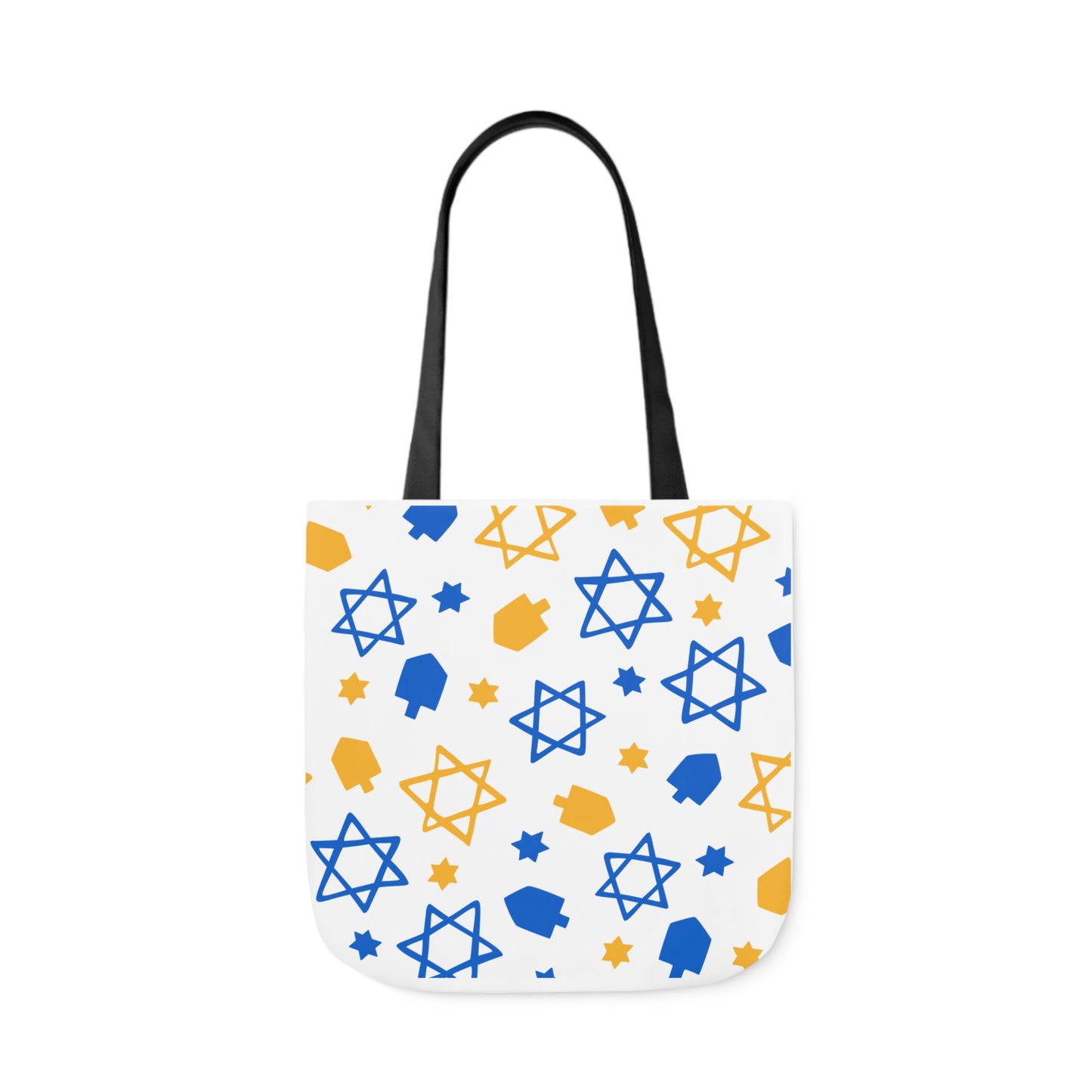 Blue and White Hanukkah Canvas Tote Bag