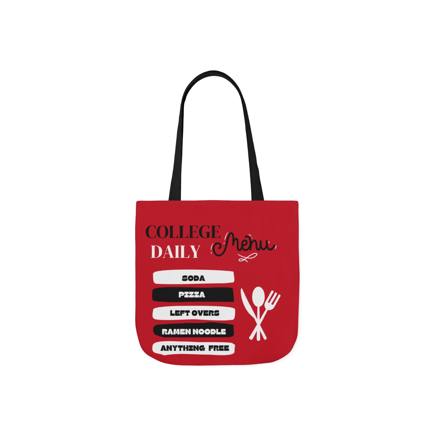 Funny Student Red Canvas Tote Bag