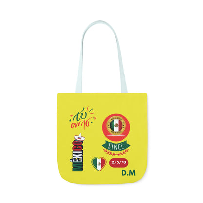 Personalized Mexican Theme Black Canvas Tote Bag