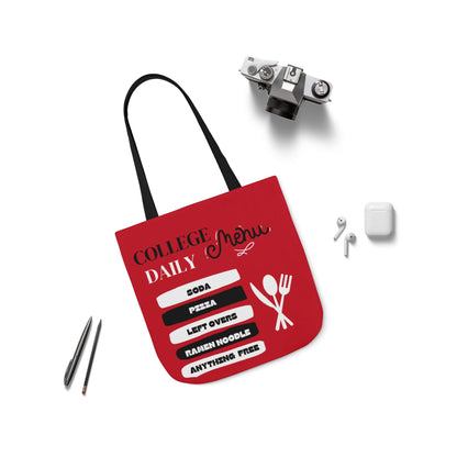 Funny Student Red Canvas Tote Bag