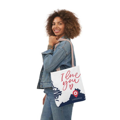 Canvas Tote Bag - Virginia Design with 5-Color Straps