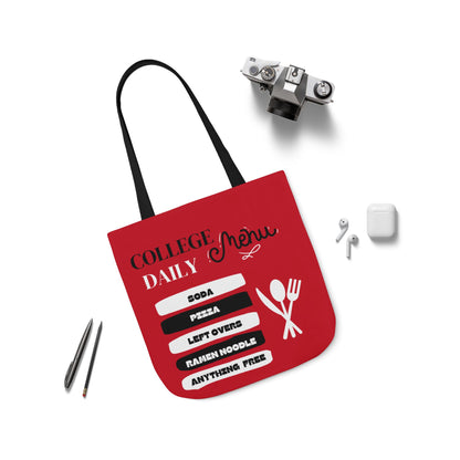 Funny Student Red Canvas Tote Bag
