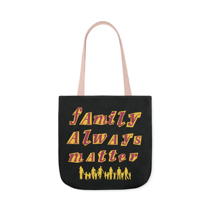 Canvas Tote Bag, Black Family Tic Tac Toe Design