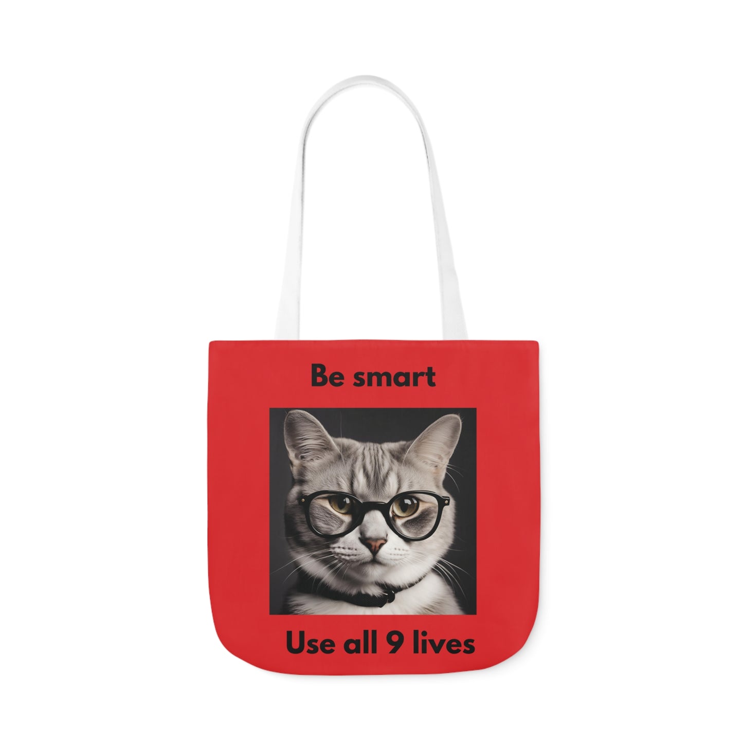 Cat Canvas Tote Bag, 5-Color Straps