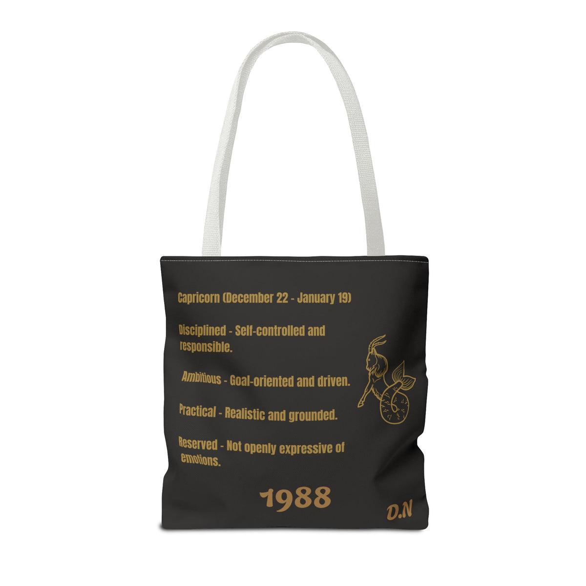 Capricorn Vibes Tote Bag — Zodiac Birthday Gift (December 22–January 19)