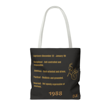 Capricorn Vibes Tote Bag — Zodiac Birthday Gift (December 22–January 19)