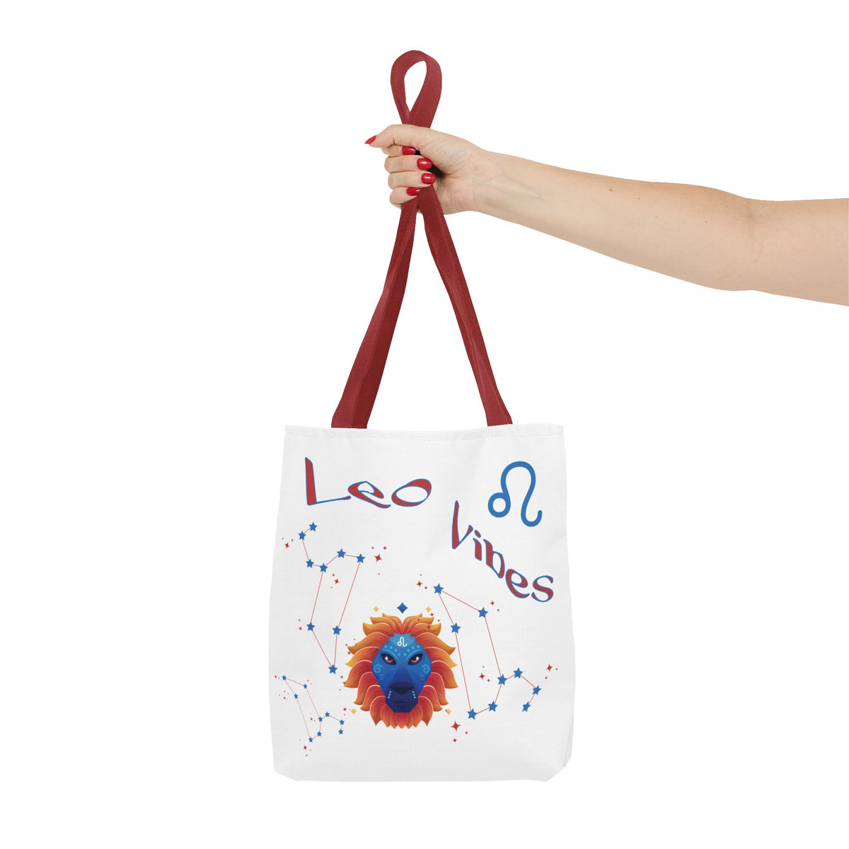 Personalized Year & Initial, Leo Vibes Zodiac White Tote Bag