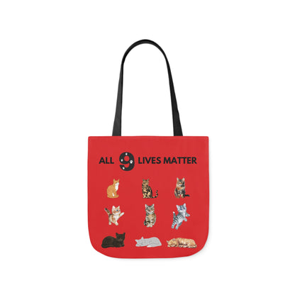 Red Cat theme Canvas Tote Bag