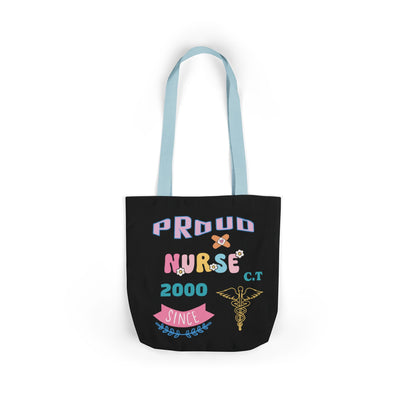 Personalized Nurse Initial Canvas Tote Bag — Custom Initial & Year Started as Nurse