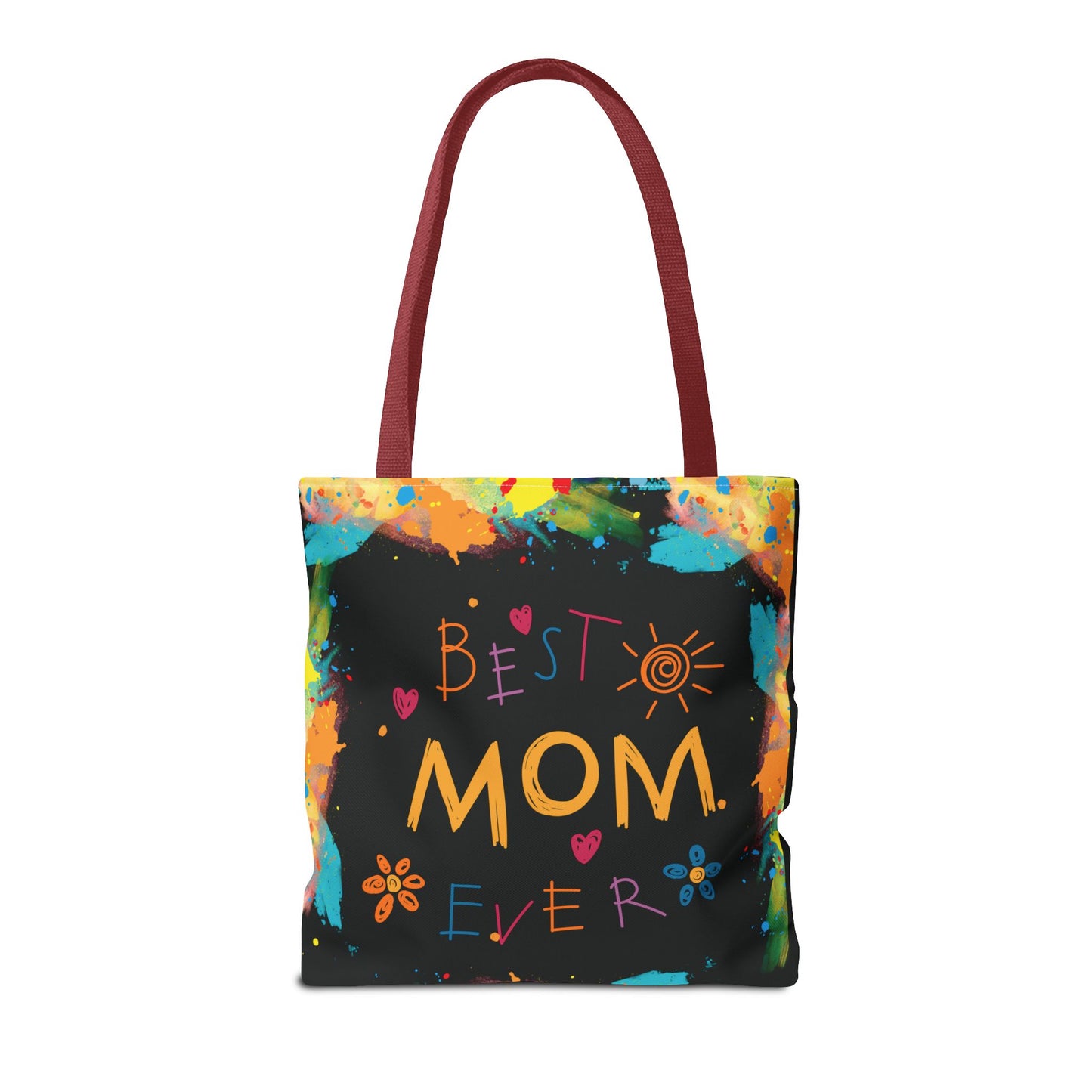 Mom Black Graphic Canvas Tote Bag