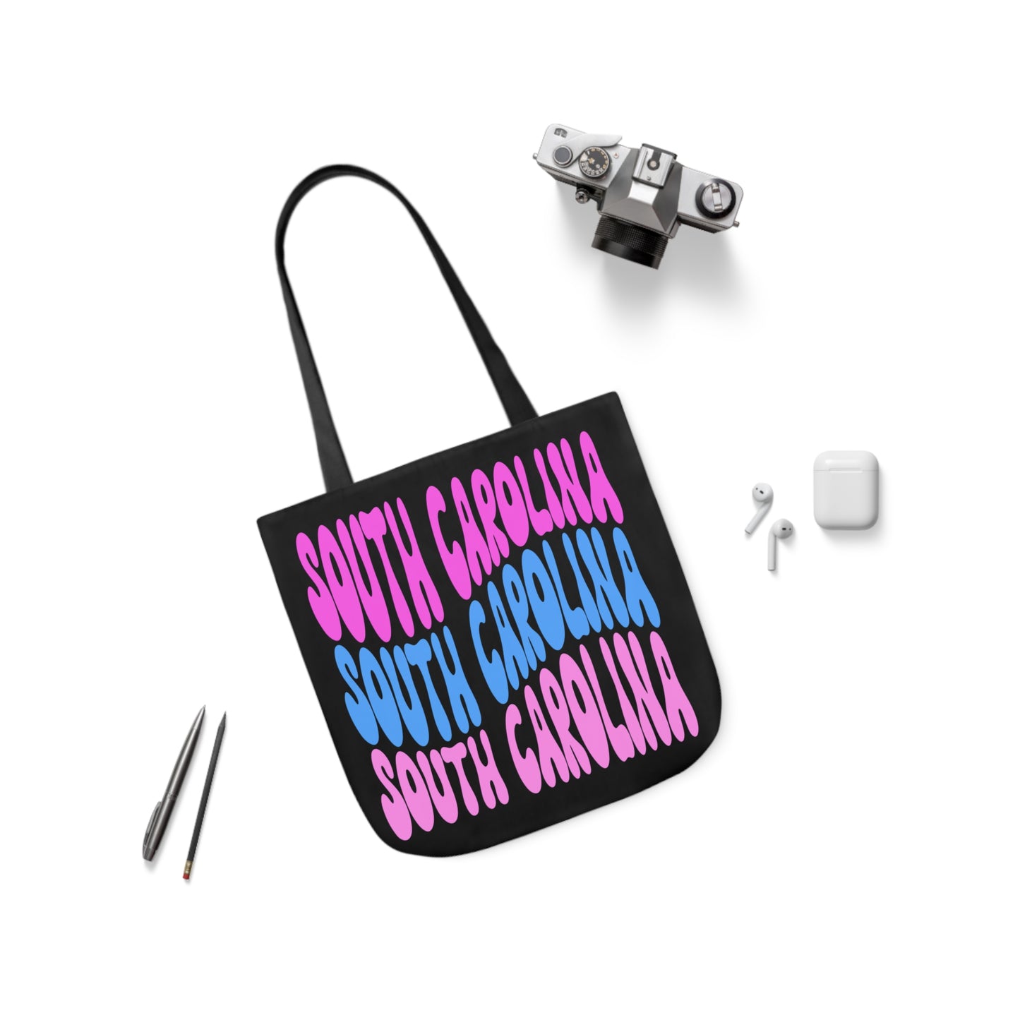 South Carolina Canvas Tote Bag, 5-Color Straps