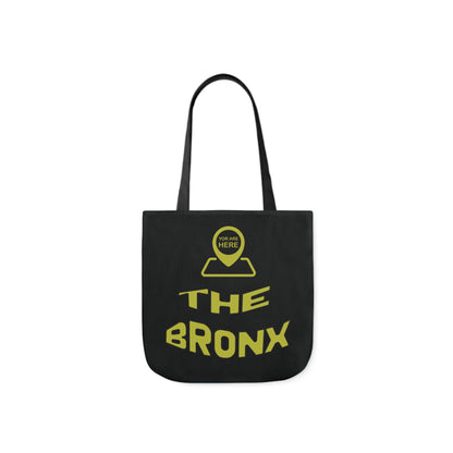 Canvas Tote Bag - Black Personalized City with Map Design