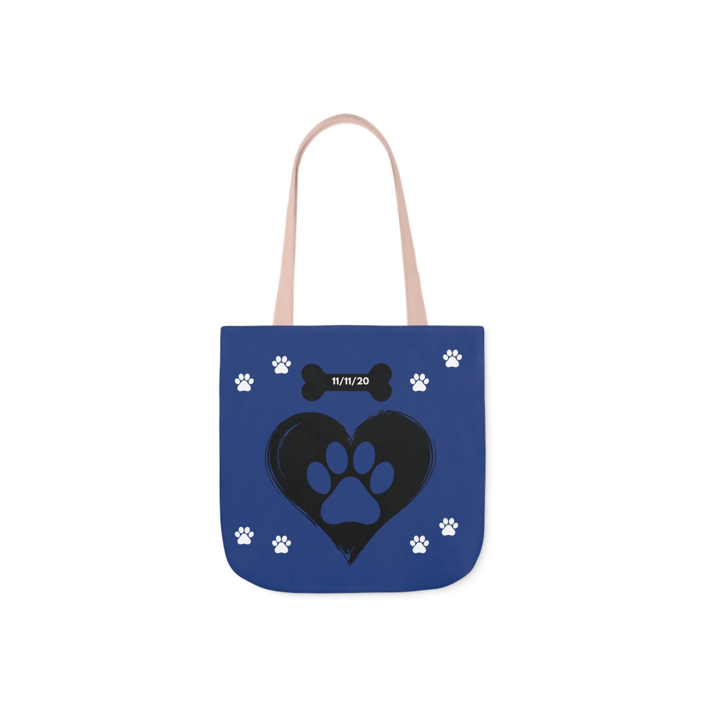 Blue Personalized Dog Canvas Tote Bag