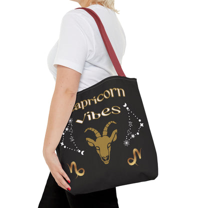 Capricorn Vibes Tote Bag — Zodiac Birthday Gift (December 22–January 19)