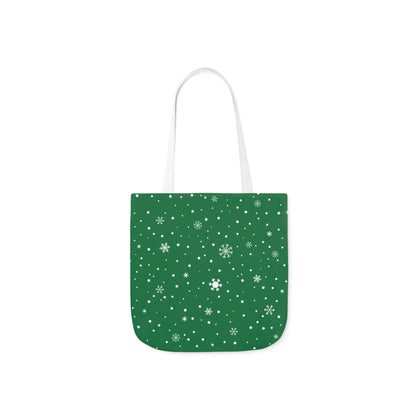 Green Christmas Personalized pet Canvas Tote Bag